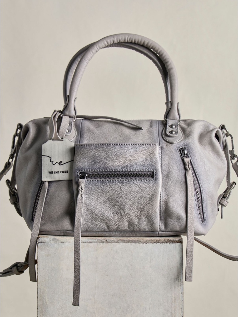 Free people we the free baby dove grey tote